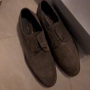 Johnston &Murphy Rideland Plain Toe Taupe Italian Surde